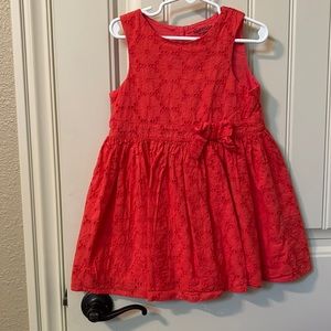 Salmon eyelet dress
